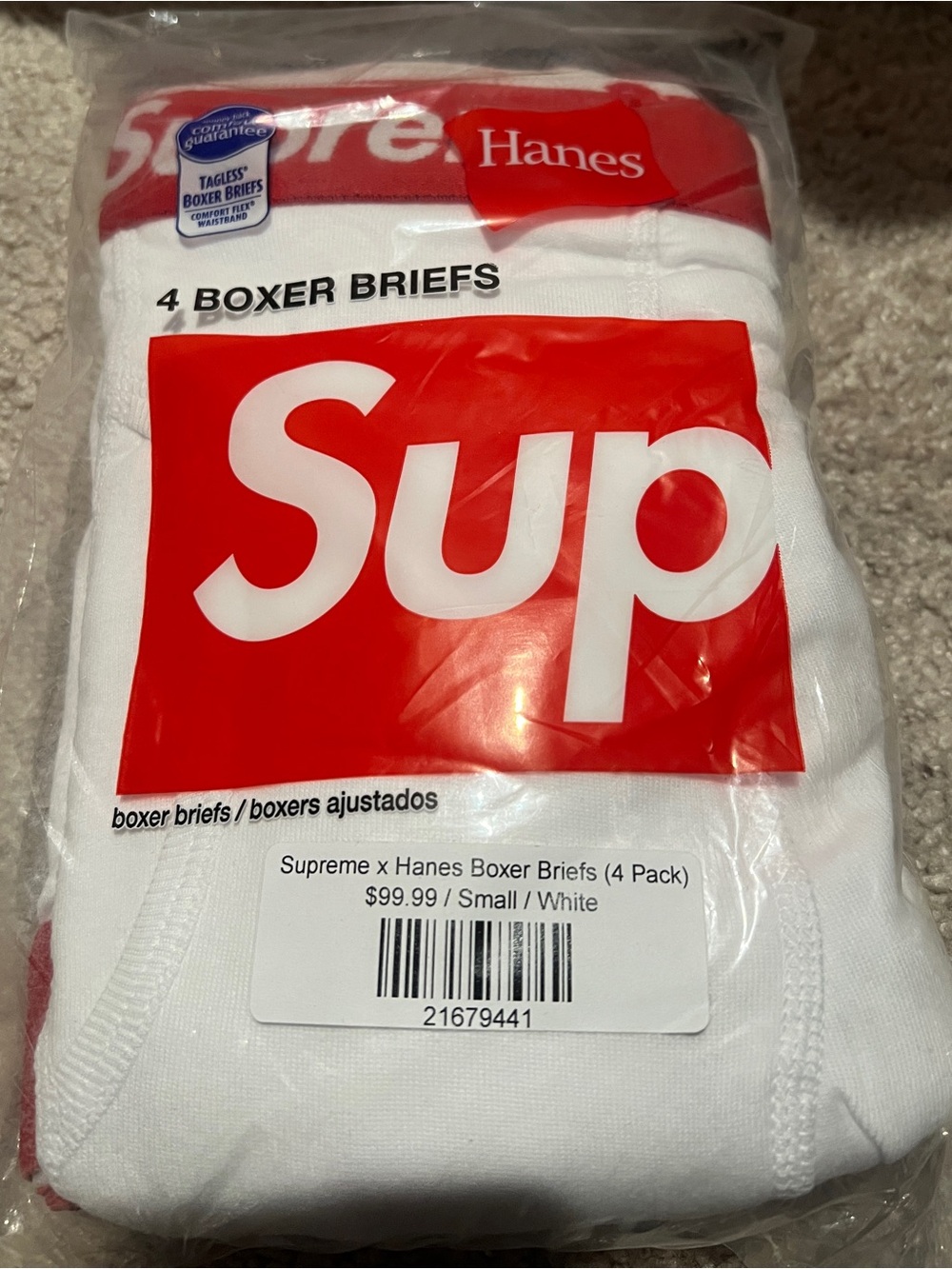 Supreme x Hanes 4 Pack Boxer Brief NWT